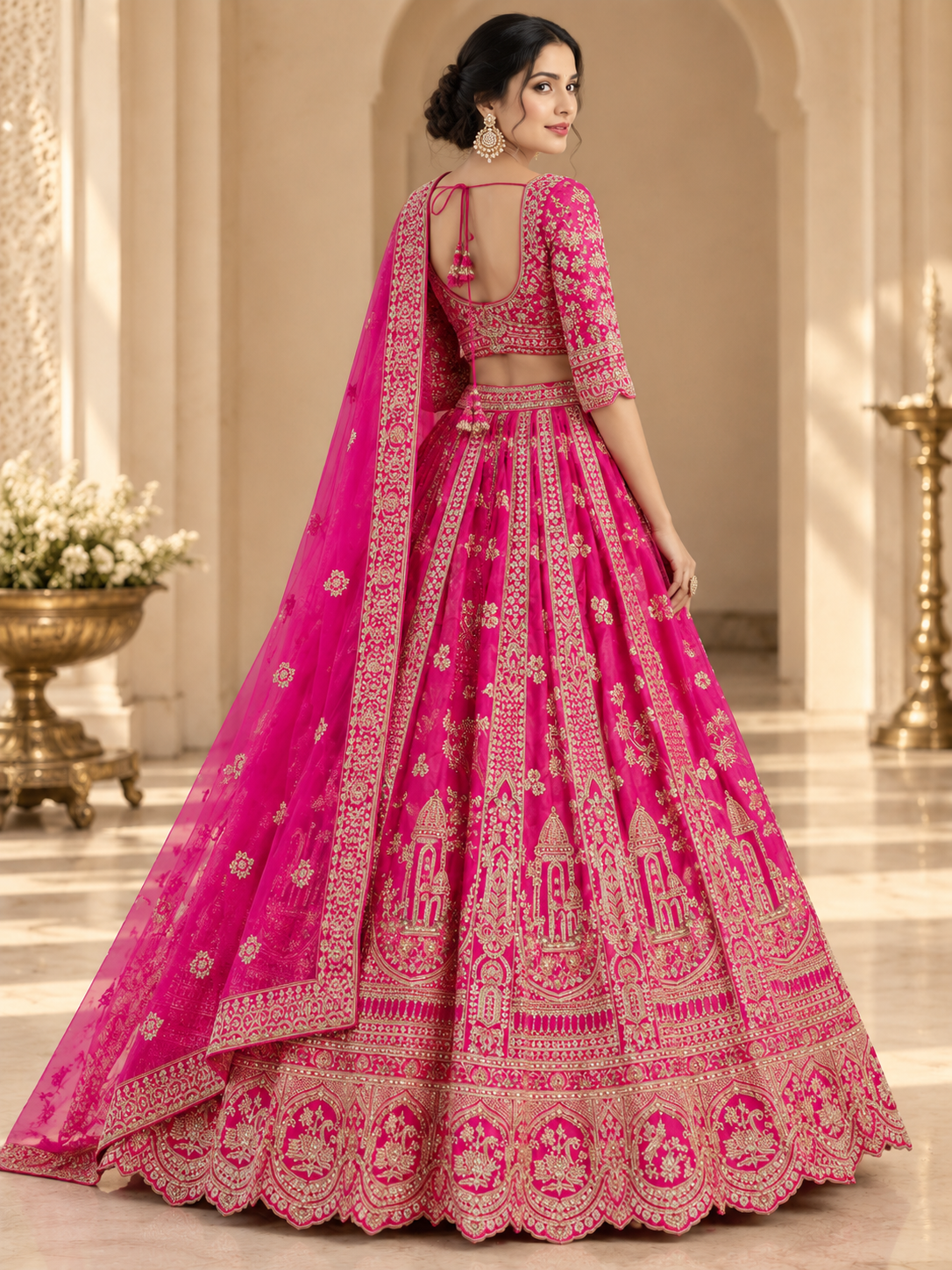 Blush Silk Wedding Lehenga