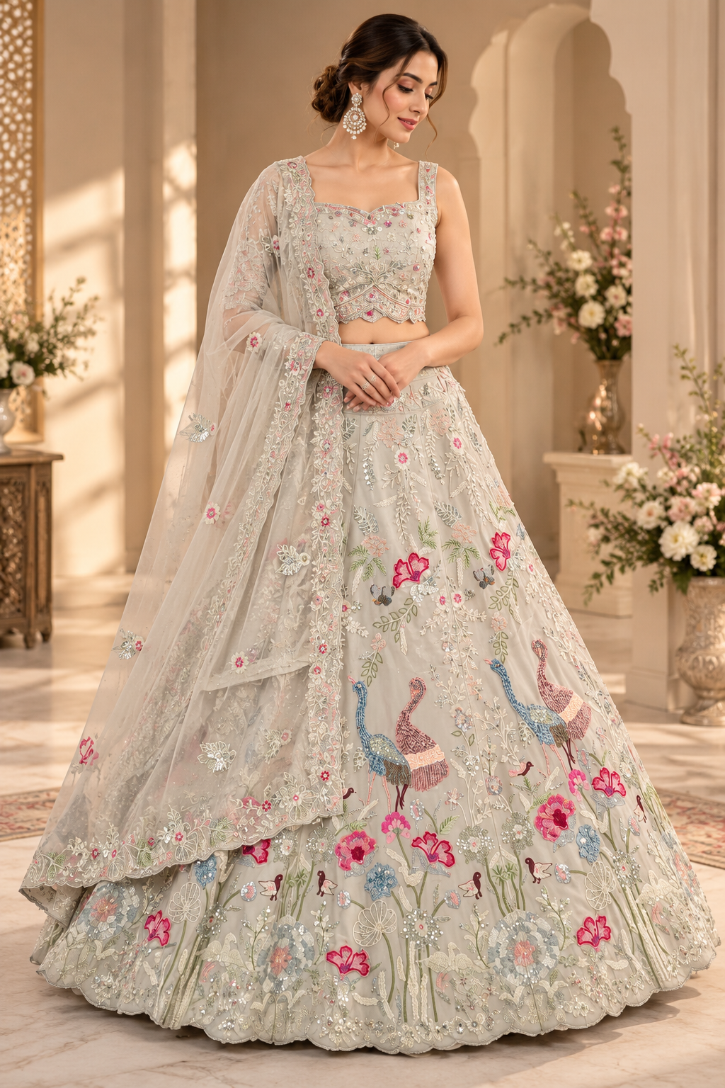 Noir Velvet Cocktail Lehenga